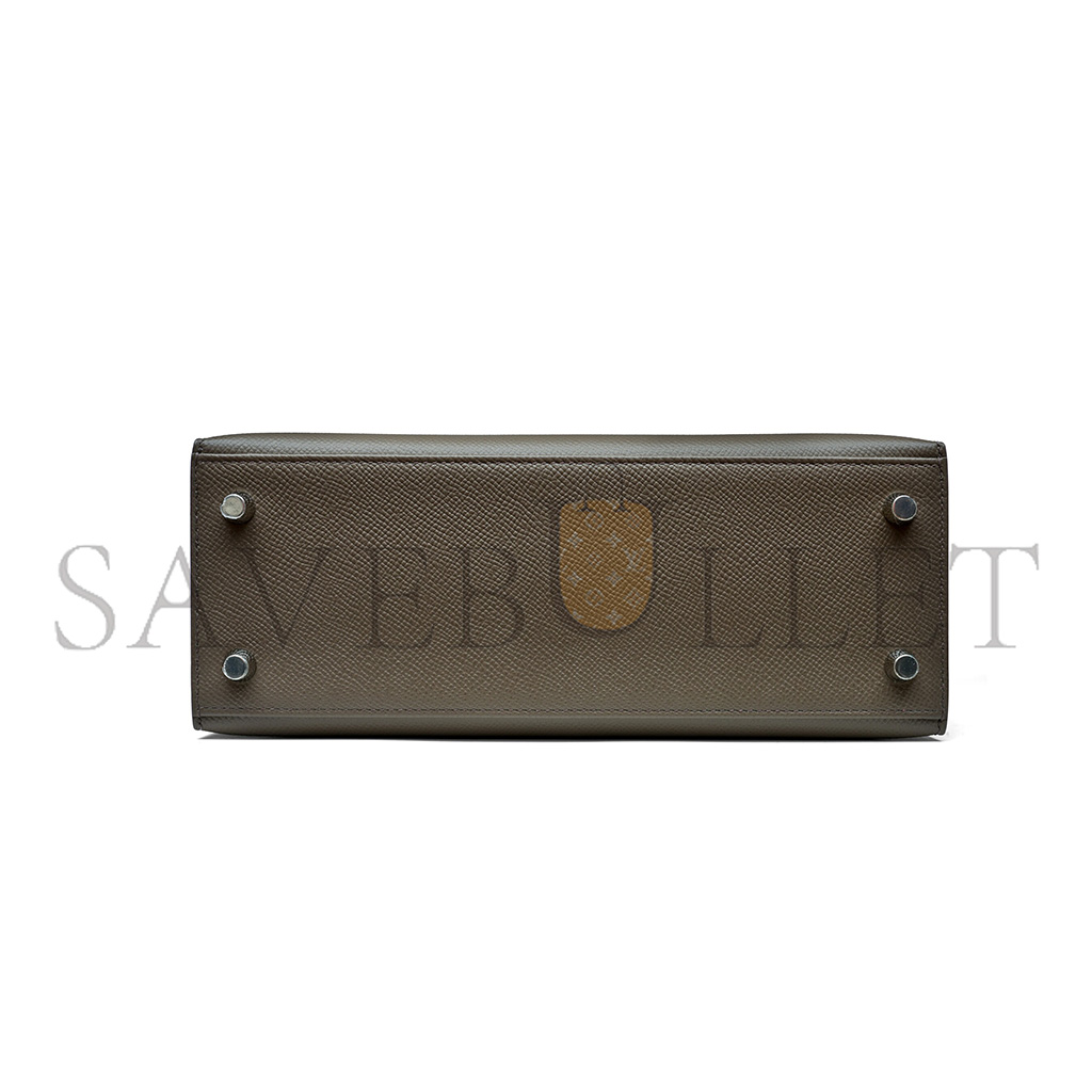 H**mes master gris tourterelle epsom kelly 25 sellier palladium hardware (25*17*7cm)